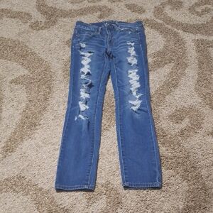 Distressed Blue Women's Jeans